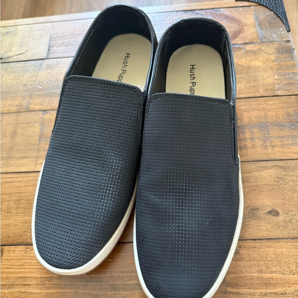 Hush Puppies Men's Black Slip-On Shoes
